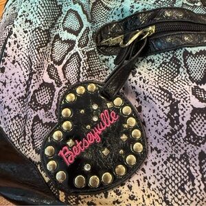 Betseyville by‎ Betsey Johnson Weekender Overnight Bag snakeskin animal Print